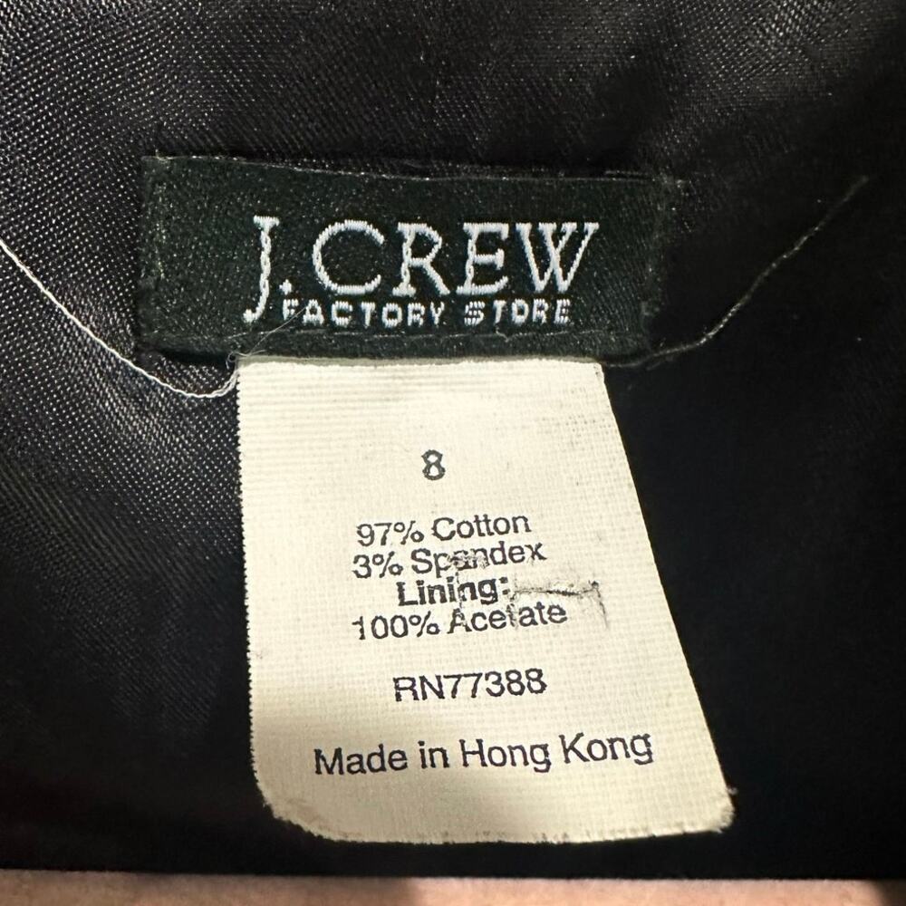 Y2K J.Crew Black Pinstripe Velvet Blazer Dark Academia Office Siren Size 8 - Picture 9 of 11